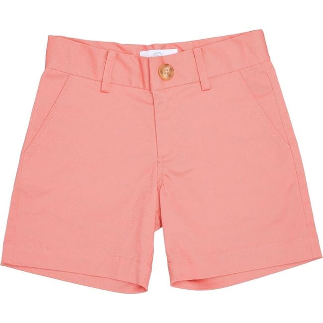 Hart Seersucker Faux Button Waist Shorts, Cambridge Coral - Shorts - 1