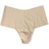 BreatheSoft Hi-Rise Thong, Taupe - Underwear - 1 - thumbnail