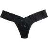 Signature Lace Low Rise Thong, Black - Underwear - 1 - thumbnail