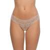 Signature Lace Low Rise Thong, Chai - Underwear - 2