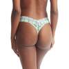 Printed Daily Lace Original Rise Thong, Hazy Morning - Underwear - 3