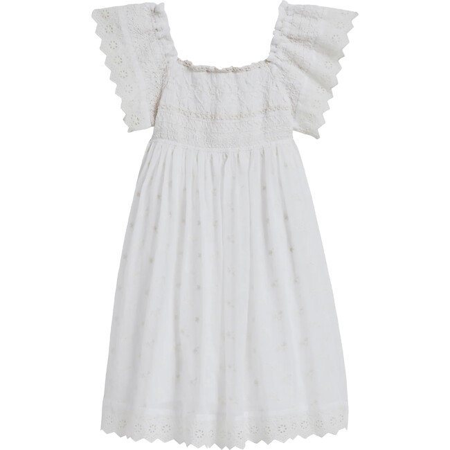 Olga Kids Dress, White - Dresses - 1