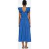 Women's Greir V-Neck Dress, Blue - Dresses - 3
