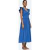 Women's Greir V-Neck Dress, Blue - Dresses - 5