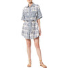 Women's Carla Oversized Short Sleeve Mini Dress, Blue - Dresses - 1 - thumbnail