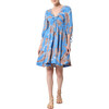 Women's Loren A-Line 3-Tier Mini Dress, Blue - Dresses - 1 - thumbnail