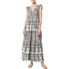 Women's Jacqueline A-Line 4-Tier Maxi Dress, Green - Dresses - 1 - thumbnail