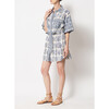 Women's Carla Oversized Short Sleeve Mini Dress, Blue - Dresses - 2