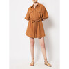 Women's Carla Oversized Short Sleeve Mini Dress, Brown - Dresses - 2