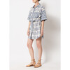 Women's Carla Oversized Short Sleeve Mini Dress, Blue - Dresses - 3