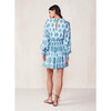 Women's Adele Puffed Sleeve Smocked Wrist Mini Dress, Blue - Dresses - 3