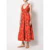 Women's Sorrento A-Line 4-Tier Maxi Dress, Red - Dresses - 3