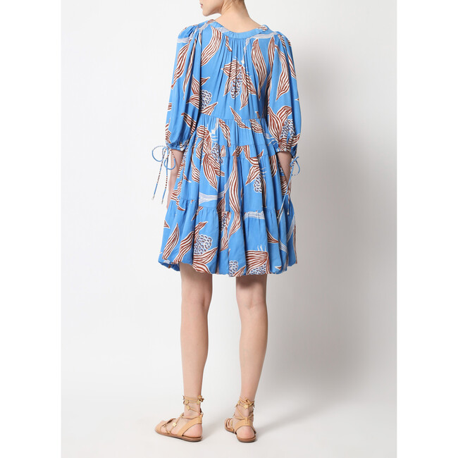 Women's Loren A-Line 3-Tier Mini Dress, Blue - Dresses - 3