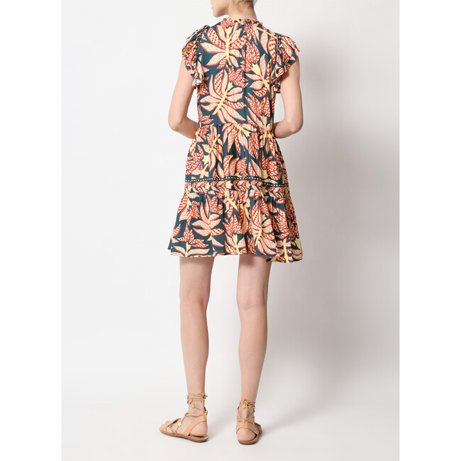 Women's Wilora Double Ruffle Sleeve Mini Dress, Red - Dresses - 5