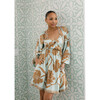 Women's Ravenna Mini Raglan Peasant Dress, Blue - Dresses - 5