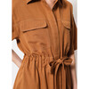 Women's Carla Oversized Short Sleeve Mini Dress, Brown - Dresses - 5
