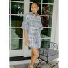 Women's Carla Oversized Short Sleeve Mini Dress, Blue - Dresses - 7