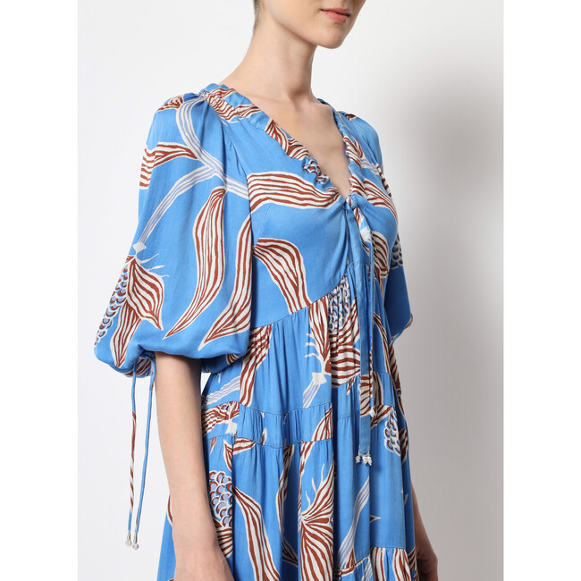 Women's Loren A-Line 3-Tier Mini Dress, Blue - Dresses - 5
