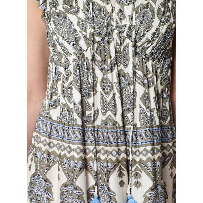 Women's Jacqueline A-Line 4-Tier Maxi Dress, Green - Dresses - 5