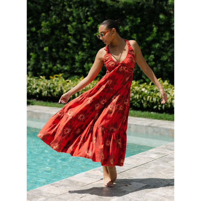 Women's Sorrento A-Line 4-Tier Maxi Dress, Red - Dresses - 6