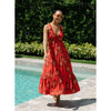 Women's Sorrento A-Line 4-Tier Maxi Dress, Red - Dresses - 8