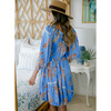 Women's Loren A-Line 3-Tier Mini Dress, Blue - Dresses - 9