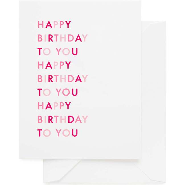 Happy Birthday To You Card, Pink