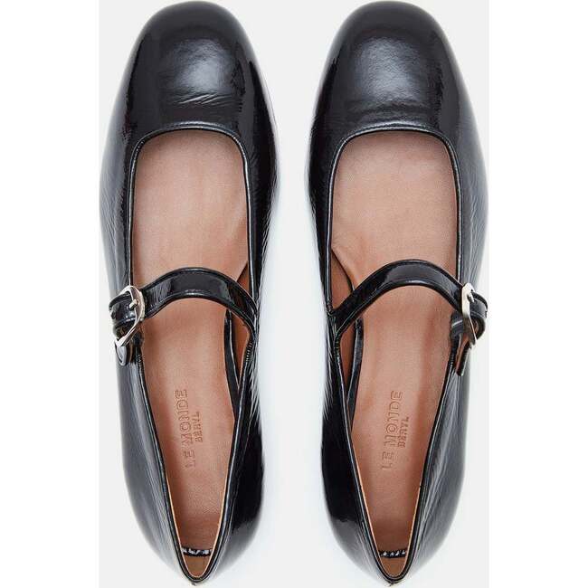 Women's Soft Patent Leather Mary Jane, Black - Mary Janes - 2