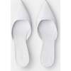 Women's Soft Patent Leather Kitten Heel Mule, White - Slip Ons - 2