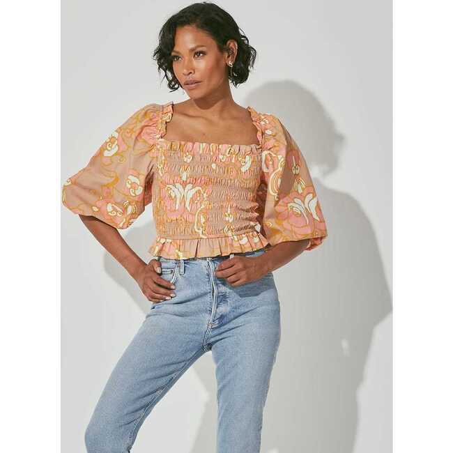 Morgan Blouse, Abstract Rose - Blouses - 2