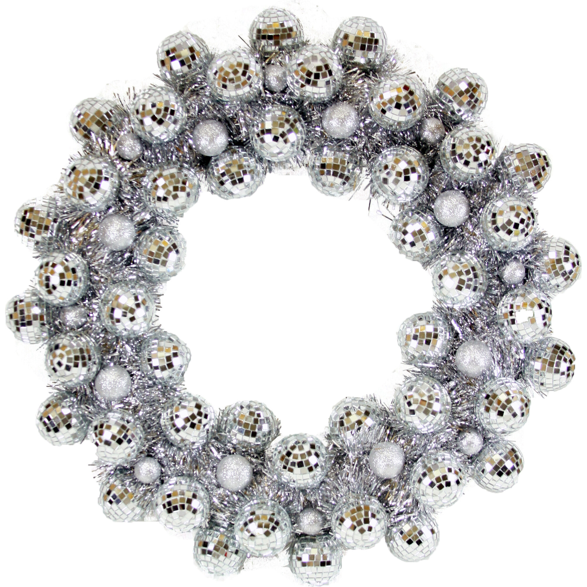 Silver Mirrored Wreath - Wreaths - 1