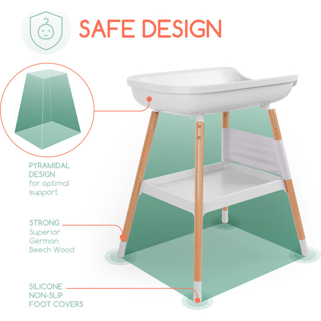 Deluxe Diaper Changing Table (Changing Pad Included) - Changing Tables - 3