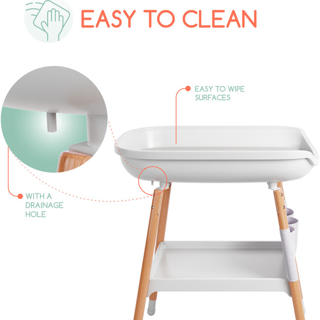 Deluxe Diaper Changing Table (Changing Pad Included) - Changing Tables - 4