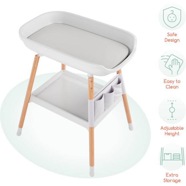 Deluxe Diaper Changing Table (Changing Pad Included) - Changing Tables - 7