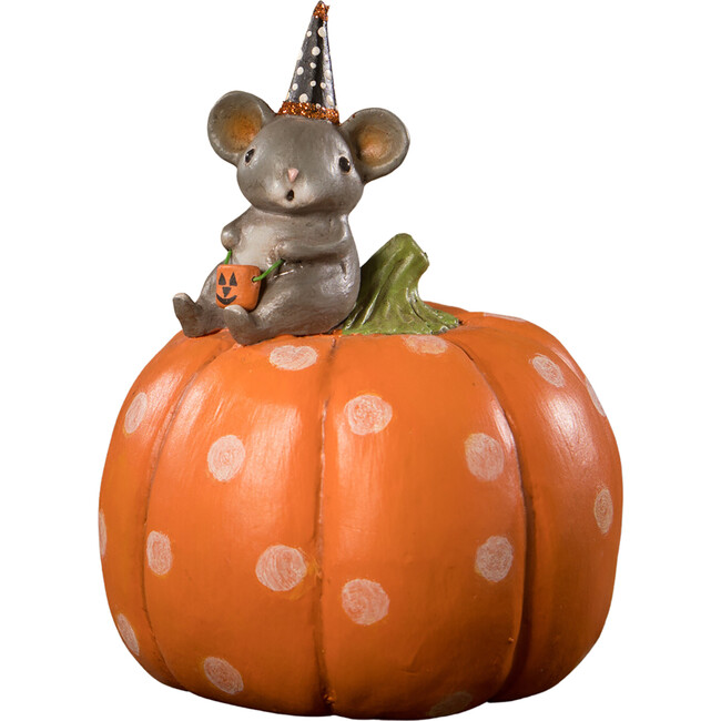 Halloween Mouse On Pumpkin
