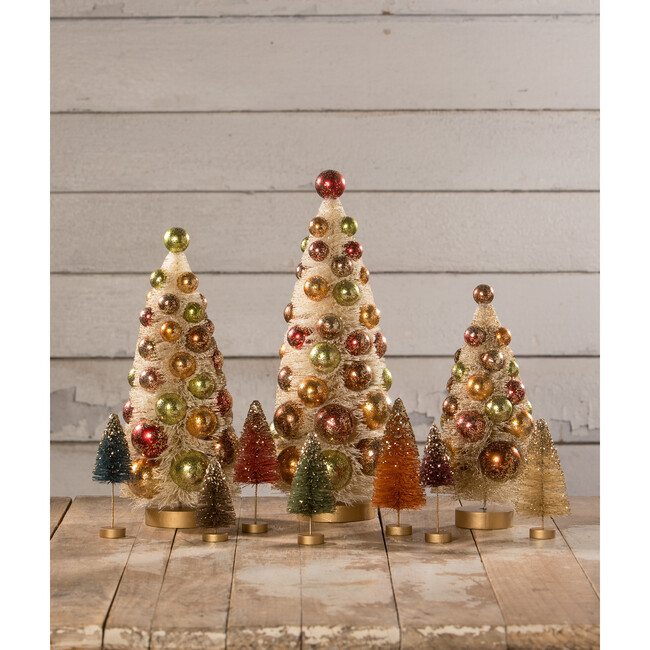 Fall Polka Dot Bottle Brush Trees, Set of 3 - Accents - 2