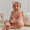 Rayon Rib Romper & Headband Set, Peach - Mixed Apparel Set - 2