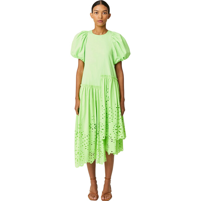 Women's Lina Dress, Neon Green Ciel Eyelet - Dresses - 1