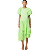 Women's Lina Dress, Neon Green Ciel Eyelet - Dresses - 1 - thumbnail