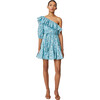 Women's Ozzie Dress, Aqua Lotus Mini - Dresses - 1 - thumbnail