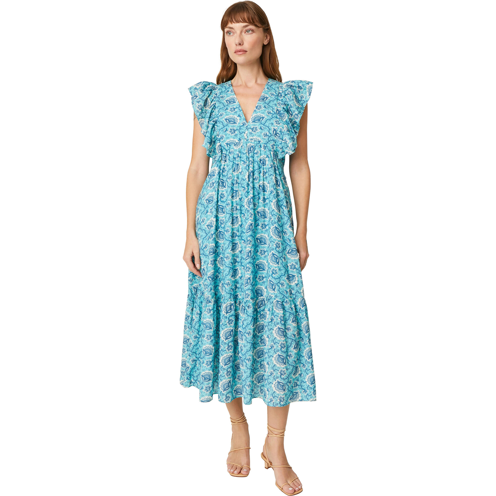 Women's Tasha Dress, Aqua Lotus Mini - RHODE Dresses