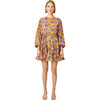 Women's Ella Dress, Gold Lotus - Dresses - 1 - thumbnail