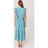 Women's Tasha Dress, Aqua Lotus Mini - Dresses - 3
