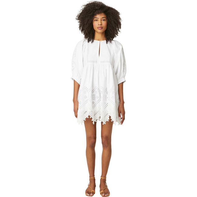 Women's Carla Dress, White Heart Eyelet