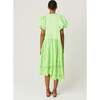 Women's Lina Dress, Neon Green Ciel Eyelet - Dresses - 3