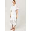 Women's Claude Dress, White Heart Eyelet - Dresses - 2