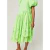 Women's Lina Dress, Neon Green Ciel Eyelet - Dresses - 4