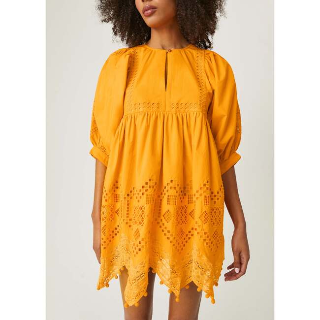 Women's Carla Dress, Mango Heart Eyelet - Dresses - 3