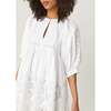 Women's Carla Dress, White Heart Eyelet - Dresses - 4