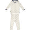 Sun Print Two-Piece Set, White/Blue - Mixed Apparel Set - 1 - thumbnail